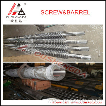 conical twin screw and barrel for extruder machine WPC WPS